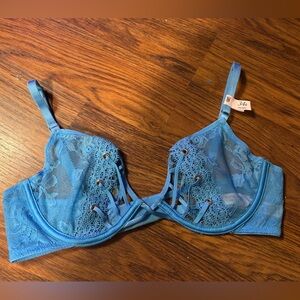 Victoria's Secret Vibrant Sky Blue Sexy Lingerie Bra(34B) *NWOT*